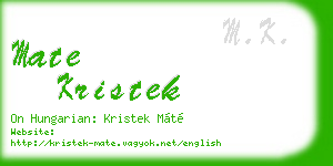 mate kristek business card